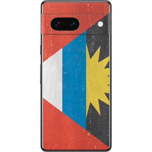 Antigua and Barbuda Flag Distressed Pixel Skins